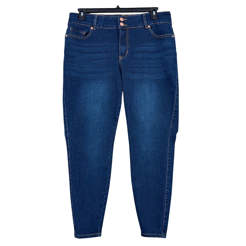Curvalicious Skinny Jeans Womens 16 Cotton Blend Blue PH3502X